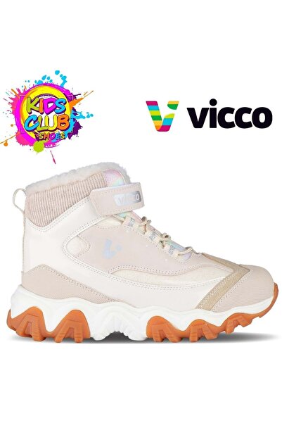 Vicco D'lites Radus Phylon Rubber Sole Wool Ορθοπεδικές Παιδικές Μπότες Μπεζ