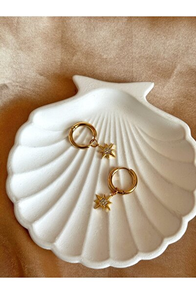 Nour Co North Star Necklace Earring Set