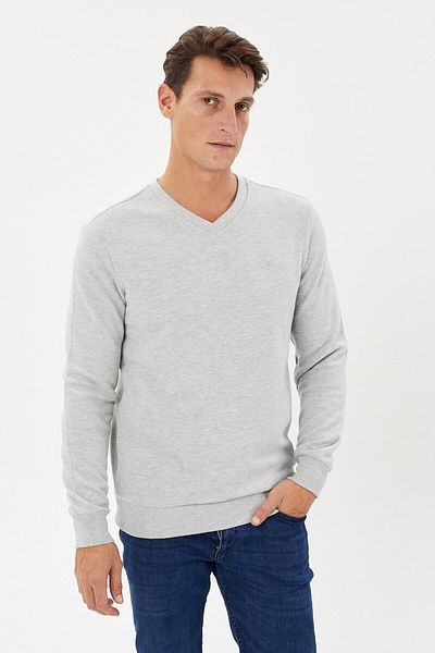 Tony Montana Φούτερ Velvet Thessaloniki Basic με λαιμόκοψη V- KS-1401
