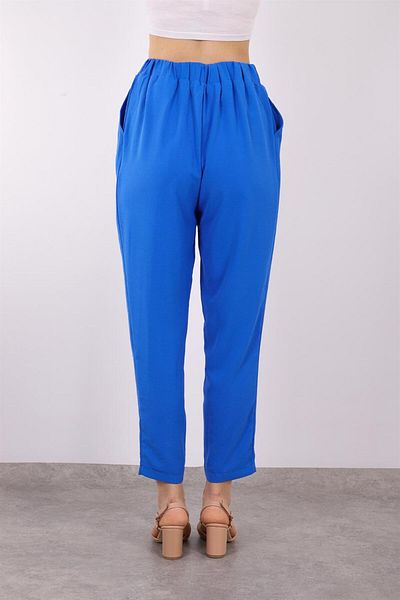 Puane Women's High Waist Elastic Pocket Carrot Leg Aerobin Trousers Soul 31137 SAKS-BLUE