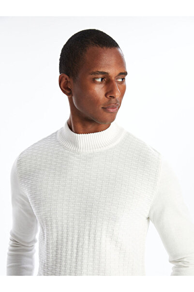 LC Waikiki Чоловічий трикотажний светр з довгим рукавом з коміром Balikci W4ac96z8