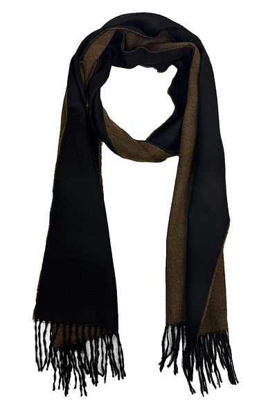 Kravatkolik Black - Brown Double Sided Men's Cashew K631