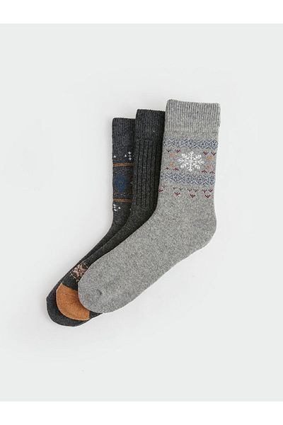LC Waikiki Patterned Men's Socks 3-Piece