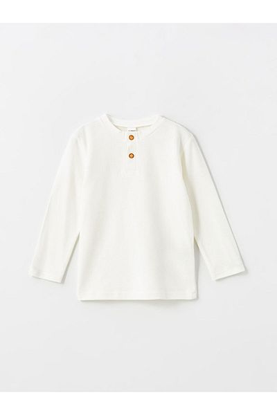 LC Waikiki Súprava 2 chlapčenských tričiek a teplákov s potlačou s dlhým rukávom od Crew Neck