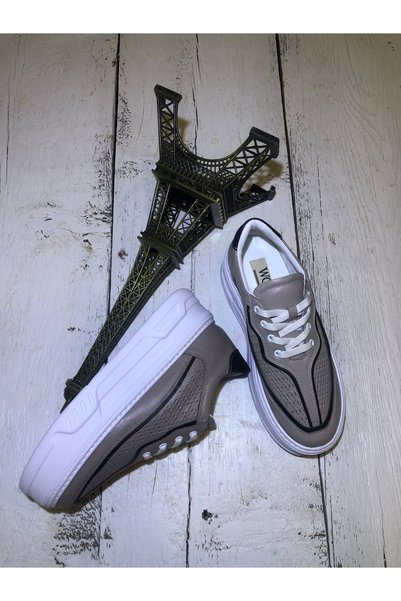 WOTS FASHION Wots Ayakkabı Genuine Leather Stylish Sneakers