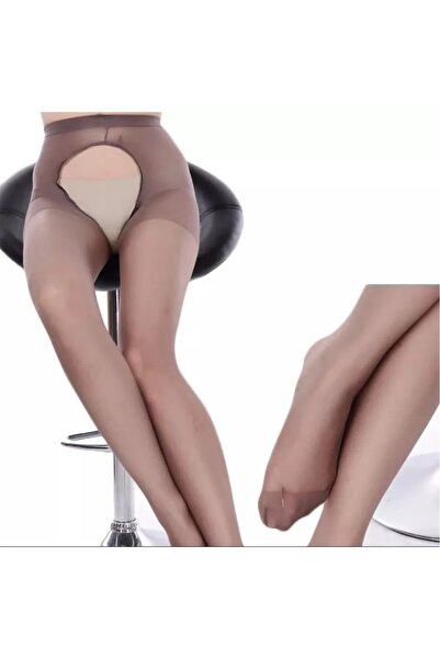 darko фентъзи отворени чорапогащи кафяв цвят