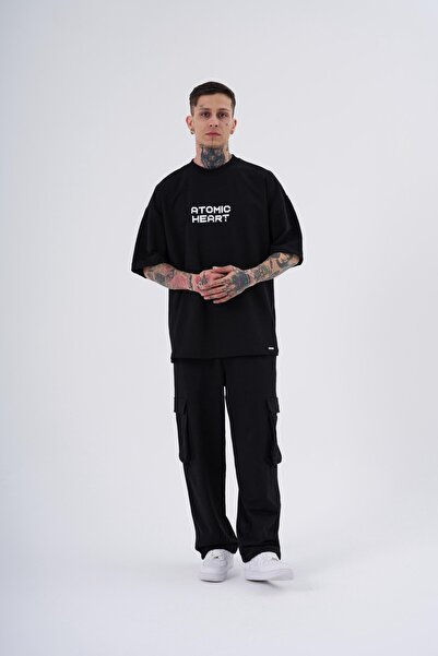 Machinist Ανδρικό μπλουζάκι με στάμπα Atomic Heart Oversize μαύρο