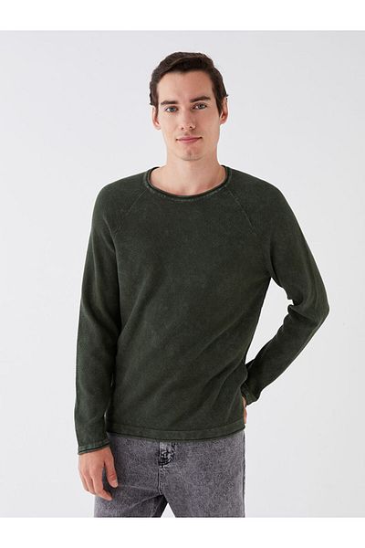 LC Waikiki Pánský pletený svetr - dlouhý rukáv, výstřih
