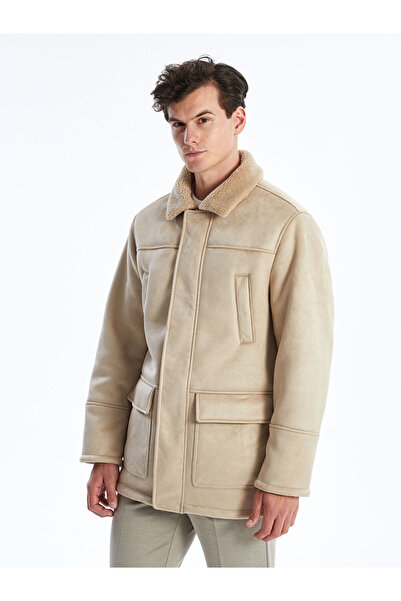 LC Waikiki Ανδρικό παλτό με γιακά σουέτ πουκάμισο LCW Standard Fit