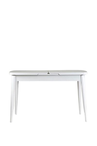 Woodenbend Andre Beyaz Ahşap Retro Açılır Dikdörtgen Masa 70x127 – Modern ve Şık Yemek Masası