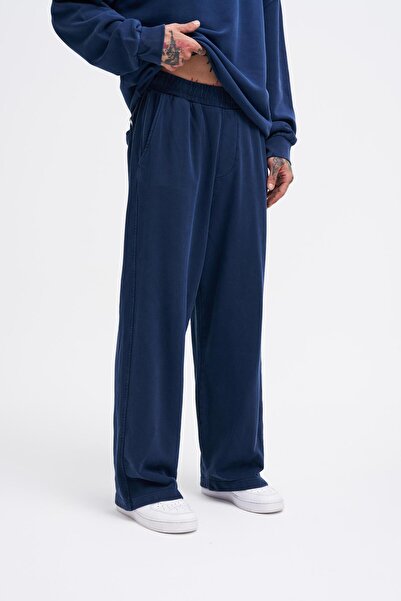 Machinist Ανδρικό πλενόμενο Basic φαρδύ μπλε ναυτικό παντελόνι