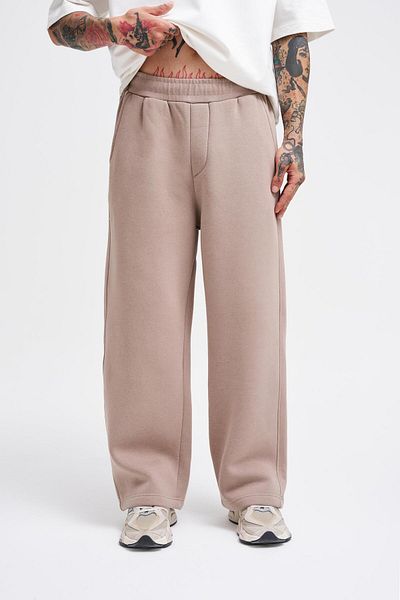 Machinist Ανδρικό φαρδύ oversize ανοιχτό γκρι φούτερ
