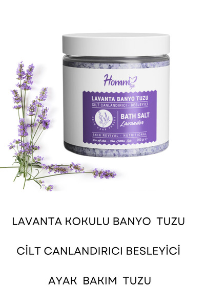 Homm Bitkisel Lavanta kokulu cilt canlandırıcı besleyici ayak bakım tuzu banyo tuzu homm life bitkisel