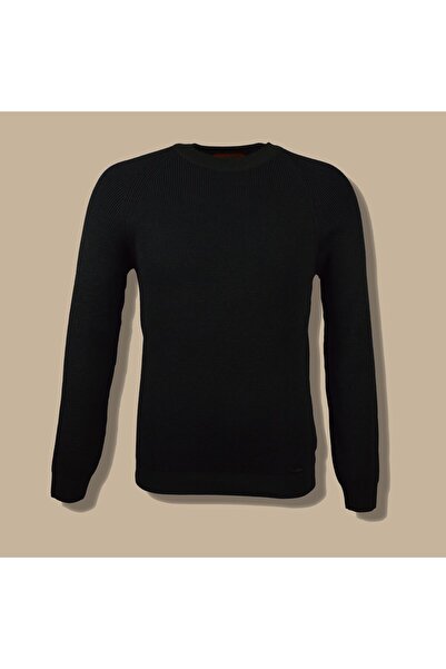 Markova Uzun Kollu Viscon Karışımlı Standart Fit Normal Kesim Bisiklet Yaka Düz Çizgi Desenli Erkek Triko