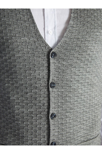 LC Waikiki Чоловічий трикотажний жилет стандартної форми з V-подібною горловиною