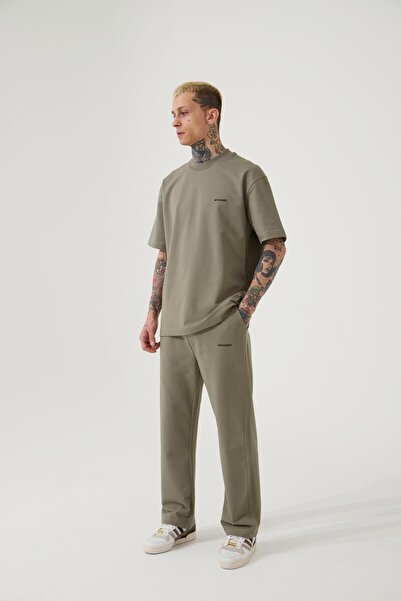 Machinist Чоловіча базова футболка з бавовни кольору хакі