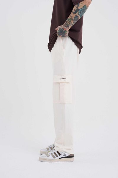 Machinist Φαρδύ αθλητική φόρμα Relaxed Cargo Pocket Optical White