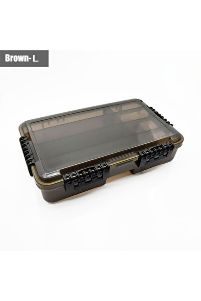 Choice1 صندوق أدوات صيد السمك المقاوم للماء باللون البني الفاتح بسعة كبيرة لت...