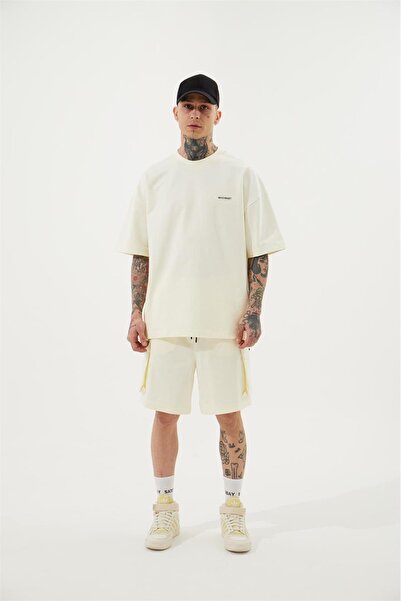 Machinist Ανδρικό σορτς Cargo Pocket Basic Oversize Cream