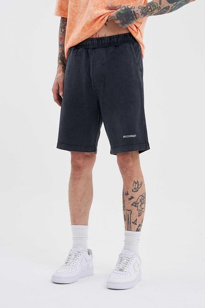 Machinist Ανδρικό πολυτελές Basic Washed Relaxed Anthracite σορτς