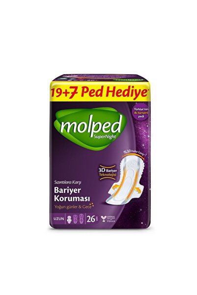 Molped SUPERNİGHT UZUN 26LI HİJYENİK PED-
