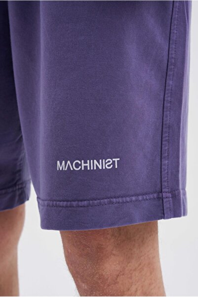 Machinist Men's Luxury Basic Washed Relaxed Purple Shorts