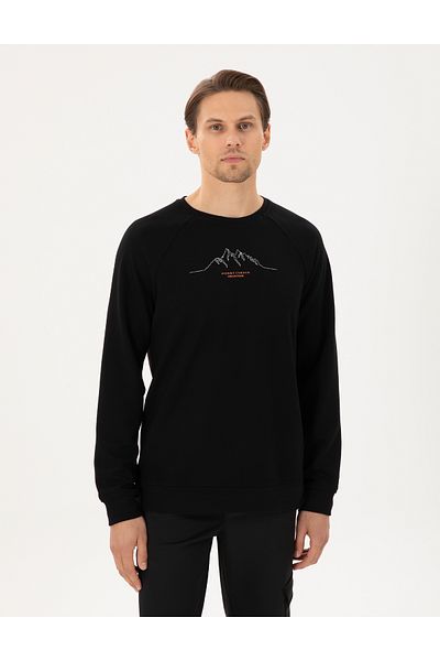 Pierre Cardin Черен суитшърт с нормална кройка 50290611-VR046