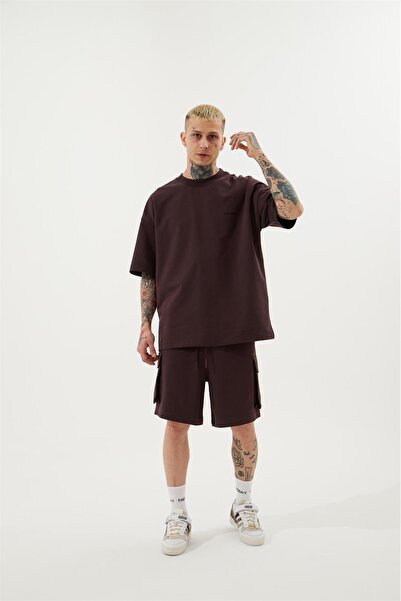 Machinist Ανδρικό σορτς Cargo Basic Oversize καφέ