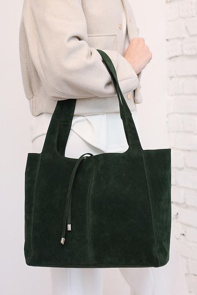 Mopia Carmen Khaki Suede Women's Shopper Bag