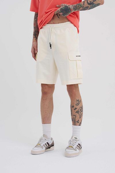Machinist Ανδρικό Cargo Pocket Basic Relaxed White σορτς