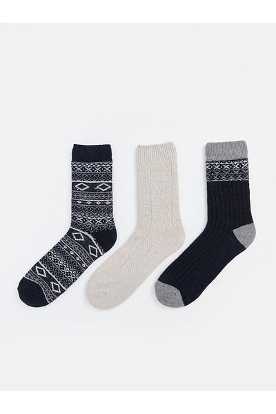 LC Waikiki LCW ACCESSORIES Ανδρικές κάλτσες με σχέδια 3 τεμαχίων