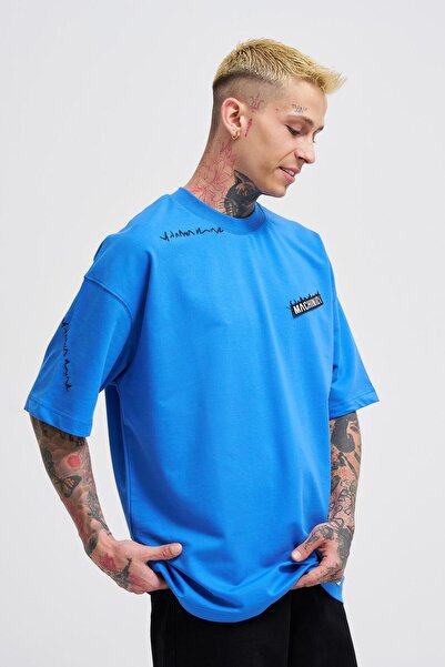 Machinist Ανδρικό μπλουζάκι Machinist Label oversized μπλε