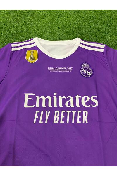 Lion Spor 2017 Кардіфф Кріштіану Роналду та "Реал Мадрид" Фіолетовий колір Ліги чемпіонів Спеціальний дизайн футболки з коротким рукавом 0