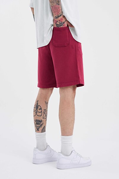 Machinist Ανδρικό Luxury Basic Washed Relaxed Red σορτς