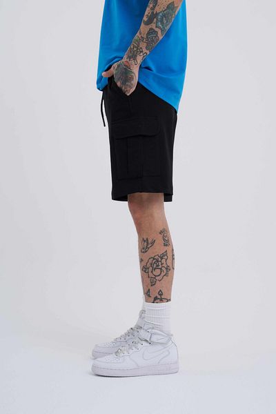 Machinist Ανδρικό σορτς Cargo Pocket Basic Relaxed μαύρο