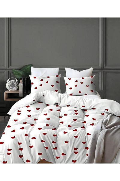 uykulife home collection UYKULIFE Doğa Serie - Szív dupla elasztikus paplanhuzat szett