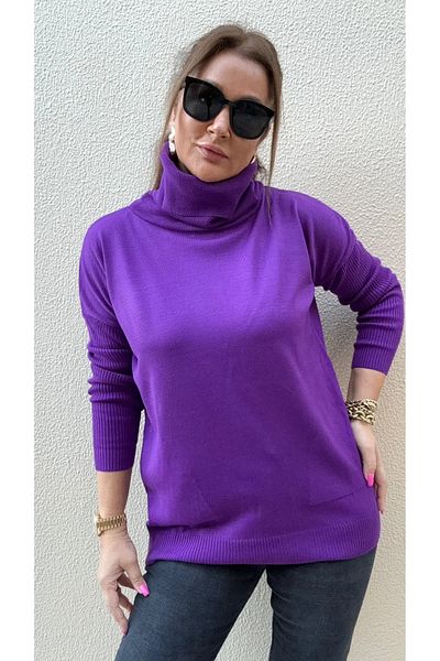 citycenterfashion Pulover de tricotaj cu buzunar cu guler Degaje pentru femei Cty-cnd-11369