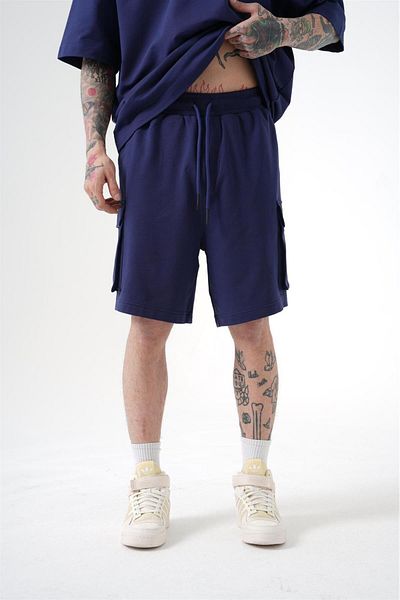 Machinist Ανδρικό σορτς Cargo Basic Oversize Navy Blue