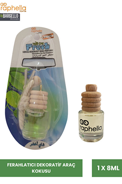 Raphella Ferahlatıcı Fresh Yeşil Çay Aromalı İpli Ayna Dekoratif Araç Kokusu 8ml (1 ADET)