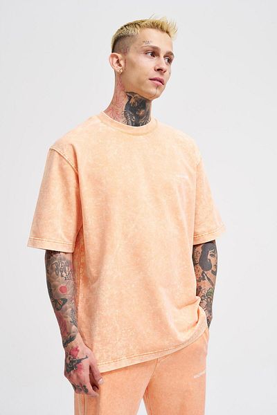 Machinist UNISEX WASHABLE RELAXED BASIC T-SHIRT - ΠΟΡΤΟΚΑΛΙ ΣΠΟΤ