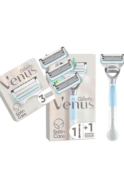 Gillette Venus Bikini Area Shaver and 1 Spare Head + 3 Spare Heads Special for Bikini Area