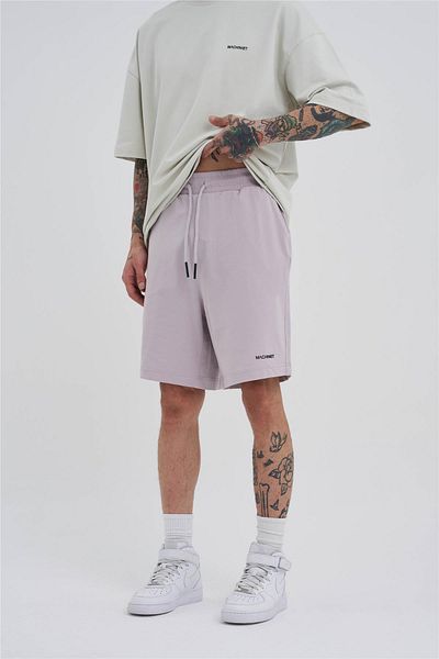 Machinist Ανδρικό σορτς Basic Oversize ανοιχτό γκρι με τσέπες