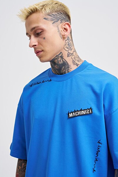 Machinist Ανδρικό μπλουζάκι Machinist Label oversized μπλε