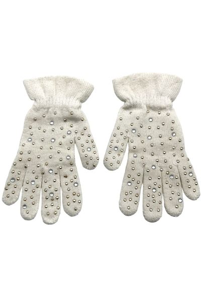 AXE SPORTSWEAR Winter Soft Knitwear Gloves Stone Gloves - Rhinestone Embroidered & Wool