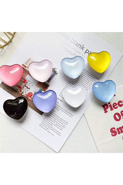 EDELFU Popsocket Yapışkanlı Kalp Telefon Tutacağı Kalp Şekilli Akrilik Epoksi Yüzey Parmak Tutucu