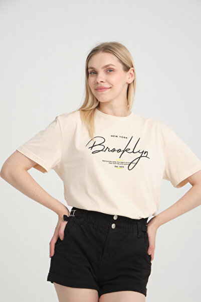 Superlife Γυναικείο μπλουζάκι με λαιμόκοψη Oversize SPR24TSk110