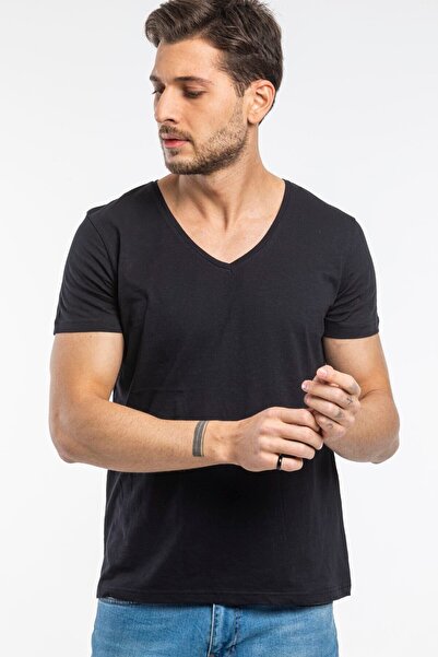 Superlife Ανδρικό μπλουζάκι με λαιμόκοψη V Superlife Spr 246