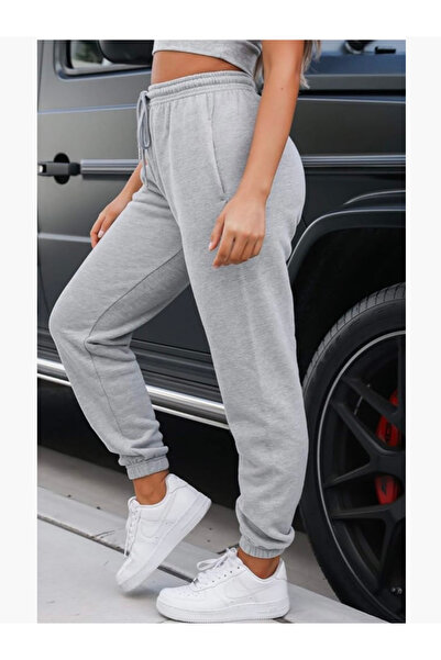 Superlife Unisex ελαστικό στη μέση και τα πόδια λεπτό παντελόνι φούτερ SPR24UEA82