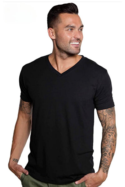 Superlife Ανδρικό μπλουζάκι με λαιμόκοψη σε σχήμα V SPR24TS40