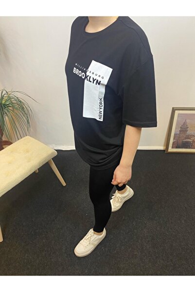 Superlife Γυναικείο μπλουζάκι με λαιμόκοψη W.Brooklyn με στάμπα SPR21YK21